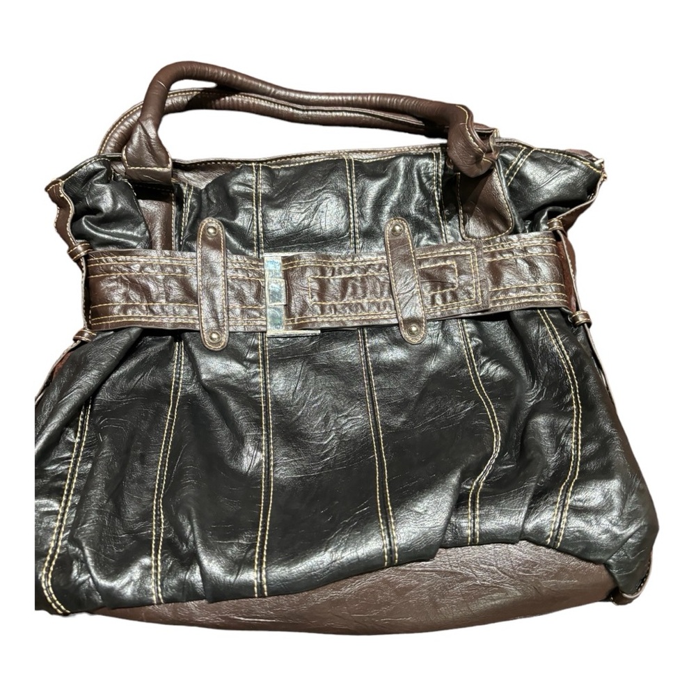 Boho Style Shoulder Bag Women's Black/Brown - Picture 3 of 13